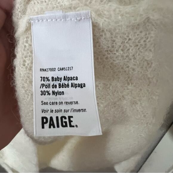 Paige Bay Turtleneck Alpaca Sweater In Custard - Picture 5 of 7